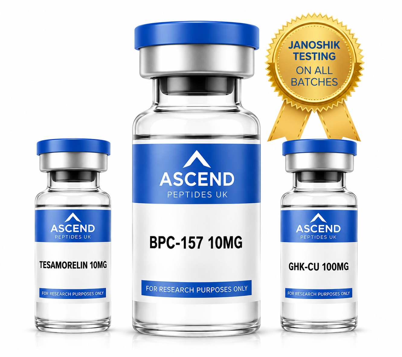 Ascend Peptides UK research peptide vials