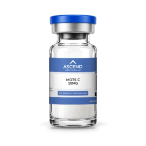 MOTS-C 10mg lyophilised research peptide vial, Ascend Peptides UK